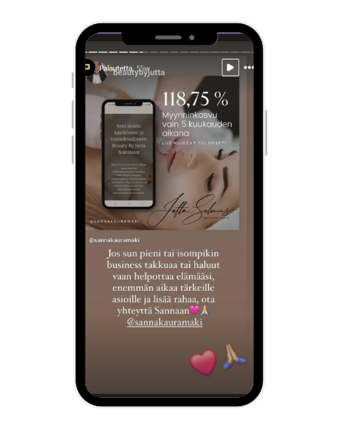 Tyytyväisen asiakkaan suositus