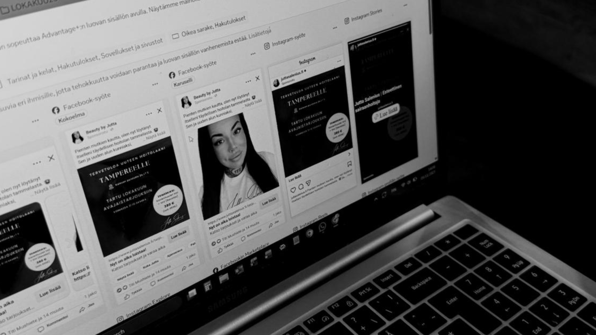 Meta-mainonta kauneusalalle Facebookissa ja Instagramissa