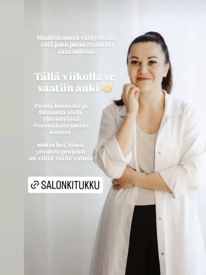 Salonkitukun yrittäjä verkkokauppaprojektin aikana